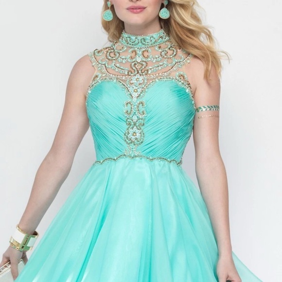 Alyce Paris Dresses & Skirts - Alyce Paris Teal Satin Dress